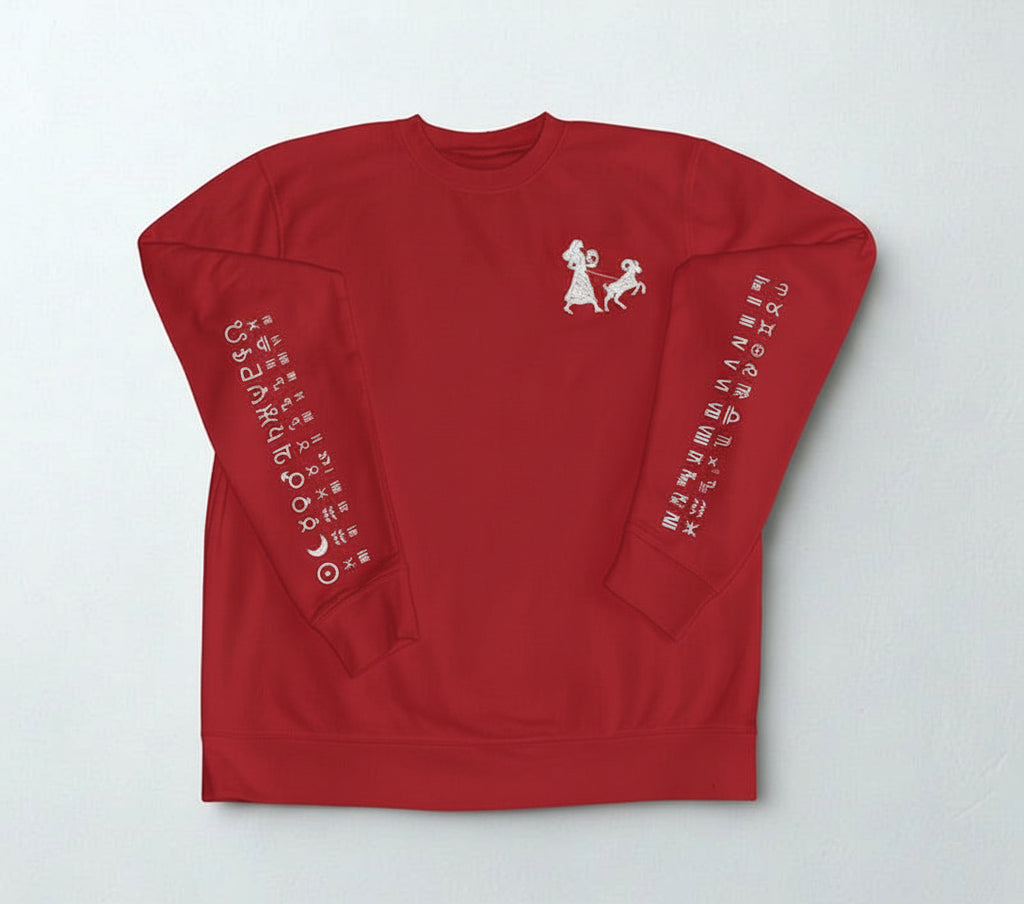 Mars Crewneck Red and White