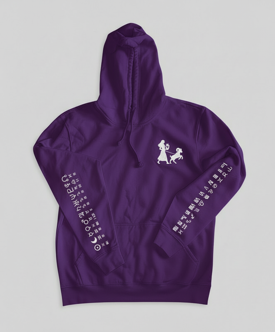 The Moon Purple and White