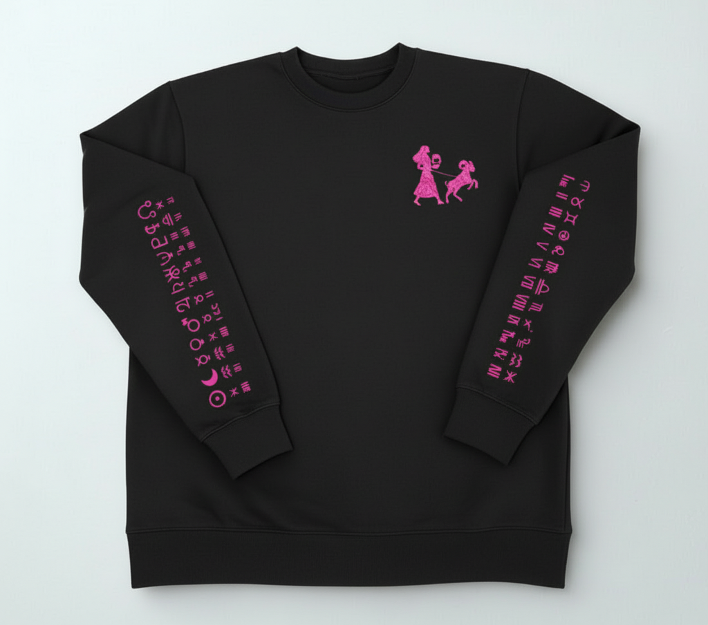 Venus Crewneck Black and Pink